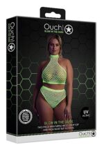 OUCH! - Glow in the dark - Todelt sett i stormasked netting - Grønn XL/4XL