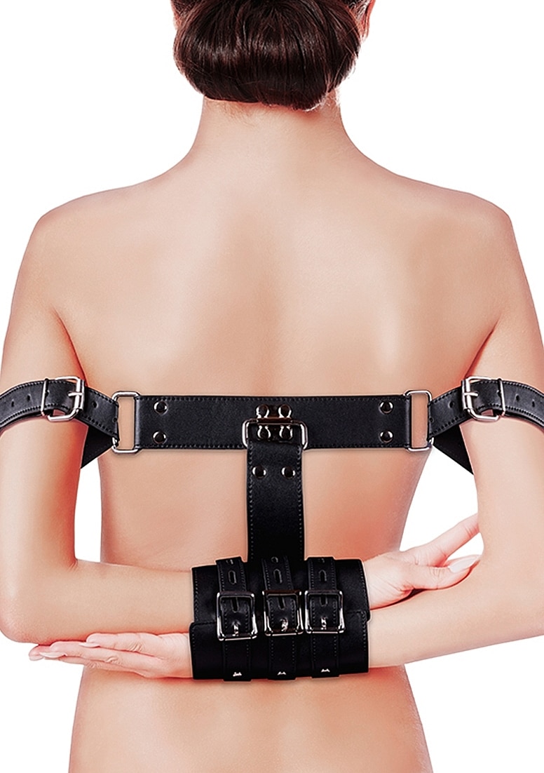 OUCH! - HÅND OG ARM CUFFS MED JUSTERBARE STROPPER - SORT OUCH! - HÅND OG ARM CUFFS MED JUSTERBARE STROPPER - SORT