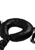 OUCH! - POLSTRET LÅR RESTRAINTS MED HÅNDCUFFS - SORT