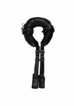 OUCH! - POLSTRET LÅR RESTRAINTS MED HÅNDCUFFS - SORT