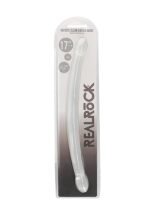 Realrock – Crystal Clear – Dobbeldildo – Transparent - 42 cm
