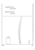 Realrock – Crystal Clear – Dobbeldildo – Transparent - 42 cm