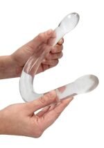 Realrock – Crystal Clear – Dobbeldildo – Transparent - 42 cm