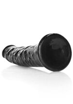 RealRock - Slim Realistic Dildo med sugekopp - 6" / 15,5 cm - Sort