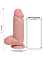 Realrock - Tykk Dildo - 20,3 cm - Lys hudfarge - Bilde 5