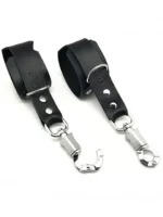 Red Leather - Lær Suspension Cuffs med Antipanikklås - Bilde 2