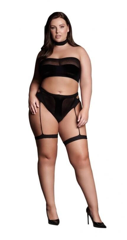 Le Desir - Shades - Ananke XII - Frekt Choker Undertøysett - Plus Size
