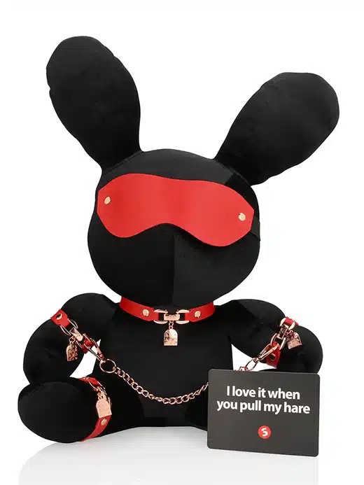 SLI267BLK-kanin-bamse-plush-bdsm-bondge-bunny-kinky Bamse