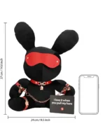 S-line - Bondage Rabbit Bamse - Large - Sort og Rød - Bilde 3