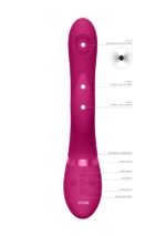 VIVE - Aimi - Rabbitvibrator med Pulserende G-punkt stimulering og Rotasjoner - Rosa