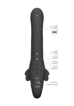 VIVE - Satu  - Stroppeløs strap-on med klitorisvibrator - Sort