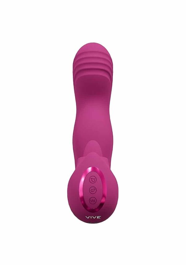 VIVE - Yumi - G-punktsvibrator Med Bevegelse Og Tunge - Rosa