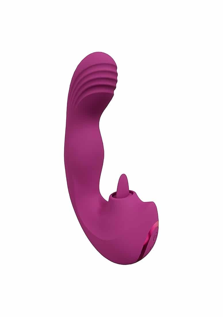VIVE - Yumi - G-punktsvibrator Med Bevegelse Og Tunge - Rosa VIVE - Yumi - G-punktsvibrator Med Bevegelse Og Tunge - Rosa