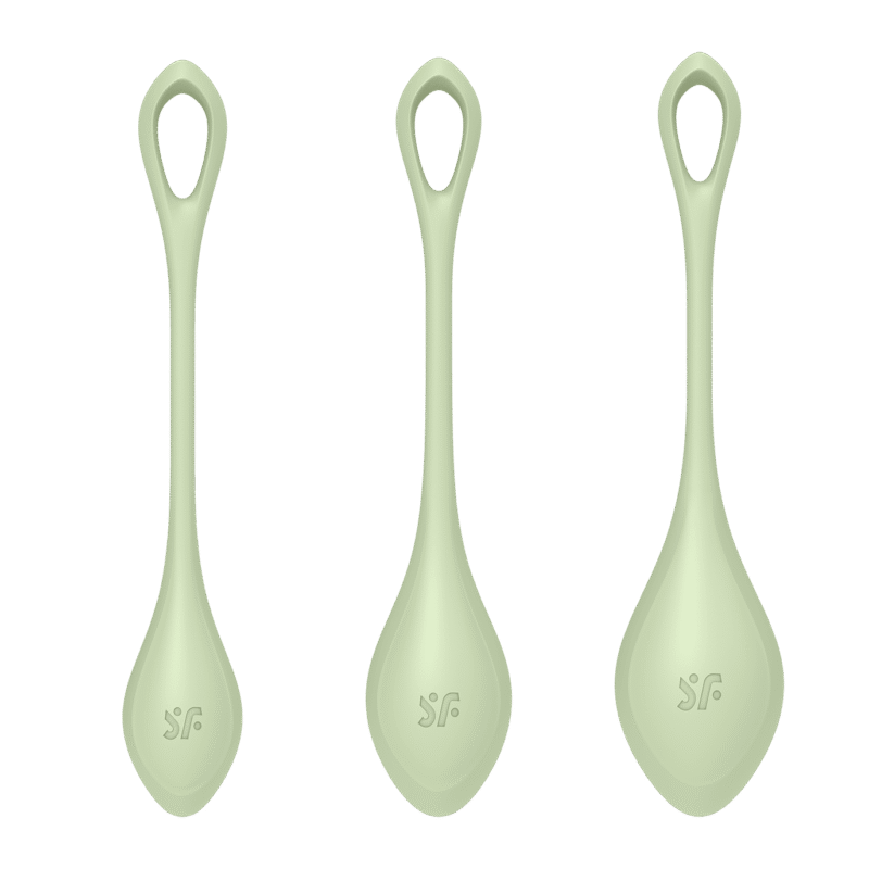 Satisfyer - Yoni Power 2 - Vaginakule Sett - Lys Grønn
