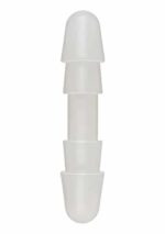 Doc Johnson - Vac-U-Lock - Frosted Dobbelplugg - Hvit