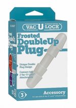 Doc Johnson - Vac-U-Lock - Frosted Dobbelplugg - Hvit