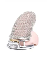 Chainmail Chastity Cage - Kyskhetsbur med ringbrynje design - X-Large - Bilde 3