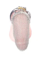 Chainmail Chastity Cage - Kyskhetsbur med ringbrynje design - X-Large - Bilde 4