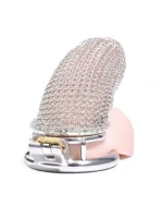 Chainmail Chastity Cage - Kyskhetsbur med ringbrynje design - Large - Bilde 9