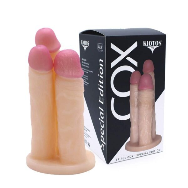 Kiotos COX - Trippeldildo - Lys hudfarge