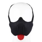 Neoprene Puppy Muzzle - Neoprene munnkurv med tunge - Sort