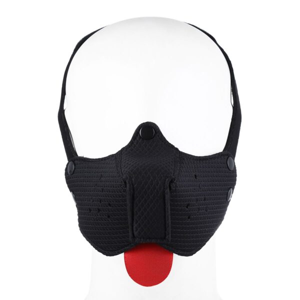 Neoprene Puppy Muzzle - Neoprene munnkurv med tunge - Sort