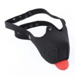 Neoprene Puppy Muzzle - Neoprene munnkurv med tunge - Sort