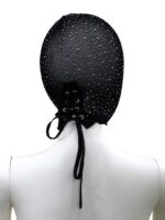Lace Hood Shiny Diamonds - Maske med Stener - Sort - Bilde 4