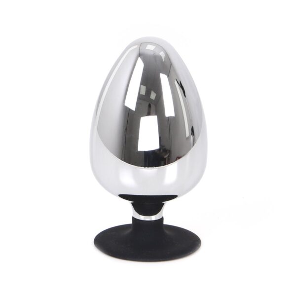 Stor Buttplug med Sugekopp - Metall