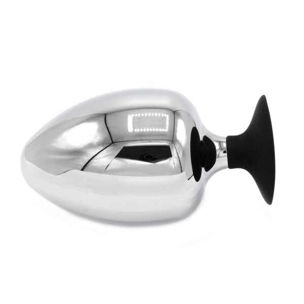 Ekstra stor Buttplug med Sugekopp - 80mm - Metall