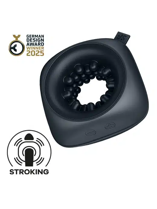 satisfyer-ring_stroker_penisring_masturbator-reise-sort-0 Satisfyer - Ring Stroker - Masturbator med Vibrasjoner - Bilde 1