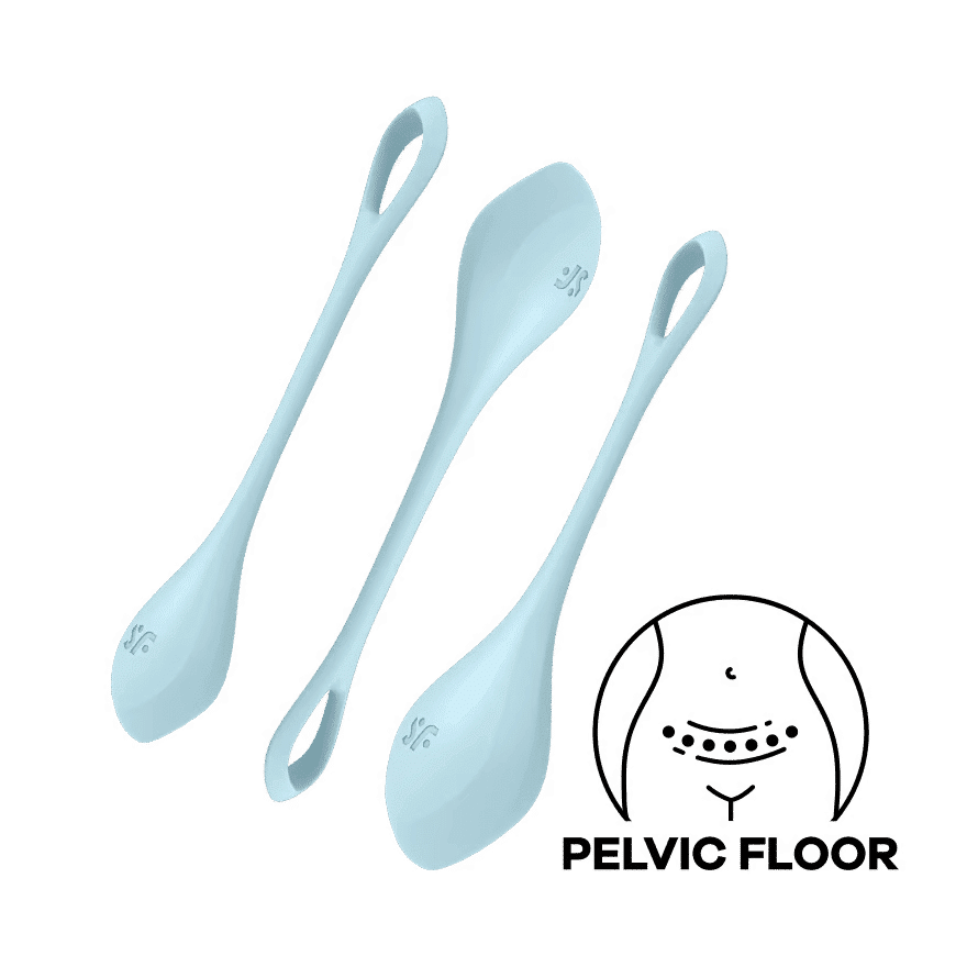 Satisfyer - Yoni Power 2 - Vaginakule Sett - Lyseblå Satisfyer - Yoni Power 2 - Vaginakule Sett - Lyseblå
