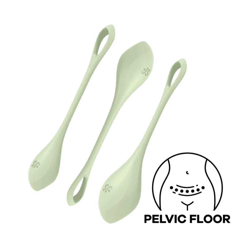 Satisfyer - Yoni Power 2 - Vaginakule Sett - Lys Grønn
