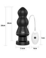 LoveToy - King Size Vibrating Anal Rigger 7,8" / 19,8 cm - sort