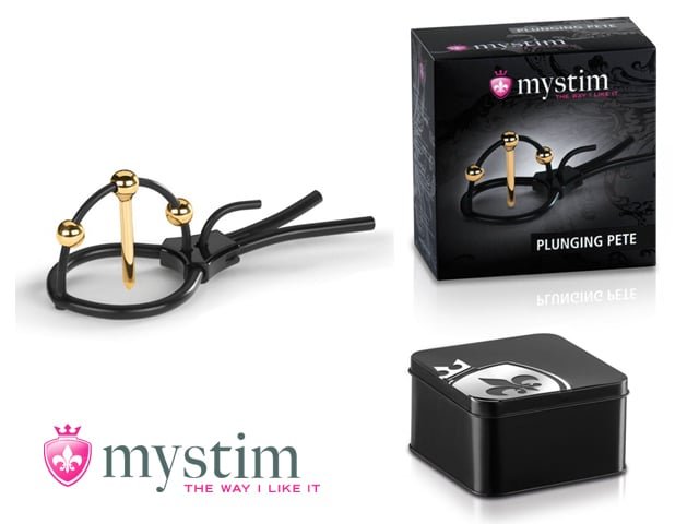 Mystim - Plunging Pete - Corona Strap med gulldilator Mystim - Plunging Pete - Corona Strap med gulldilator