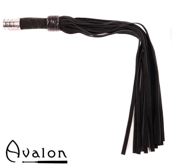 Avalon - ARRAN - Svart Lærflogger med Metall på Håndtaket