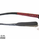Avalon - DRAKE - Kort Bullwhip med Dobbel Snert - Svart og Rød