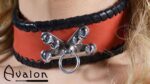 Avalon - SACRIFICE - Collar med spisse nagler og O-ring - Rød og sort