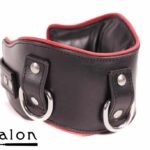Avalon - CONQUER - Collar med god polstring, Svart og Rødt 