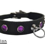 Avalon - DEVOTION - Collar med lilla runde Stener og O-ring