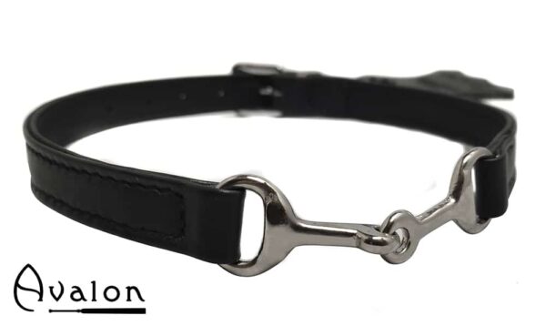 Avalon - Bit - Svart Collar med sølvfarget bitt
