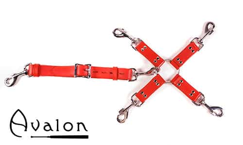 Avalon - SACRED - Hog-tie-sett med 5 deler - Rød