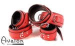 Avalon - DENY - Collar og Cuffs, 5 deler, Rødt