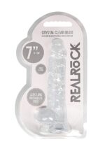 Realrock – Crystal Clear – Realistisk Dildo med Pung – Transparent - 17 cm
