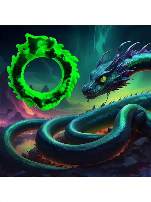 50061550000-beasty-cock-penisring-green_3 Beasty Cocks - Dragon loop - penisring - Grønn - Bilde 1