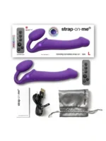 Strap-on-Me - Stroppeløs Strap On med Vibrering - Large - Lilla - Bilde 3