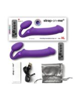 Strap-on-Me - Stroppeløs Strap On med Vibrering - X-Large - Lilla - Bilde 4