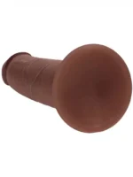 Realrock - Dual density sliding skin - Dildo i silikon - 8"/21cm - Brun - Bilde 4