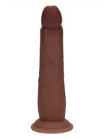 Realrock - Dual density sliding skin - Dildo i silikon - 8"/21cm - Brun - Bilde 3