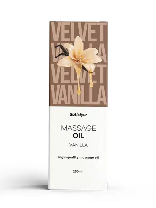 13007-satisfyer-massageolje-massage-oil-olje-vanilje Satisfyer - Massasjeolje - Vanilje 250 ml - Bilde 1